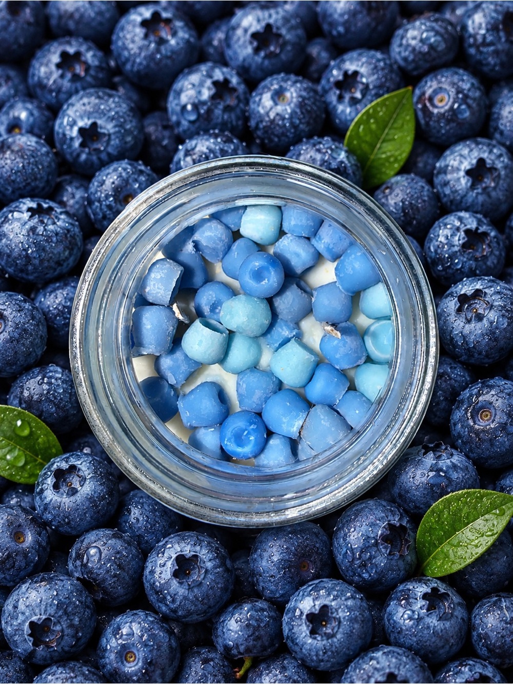 Blueberry Scented  Large Candle